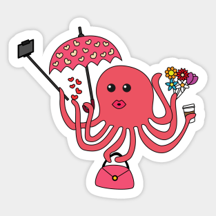 Selfie Octopus Sticker